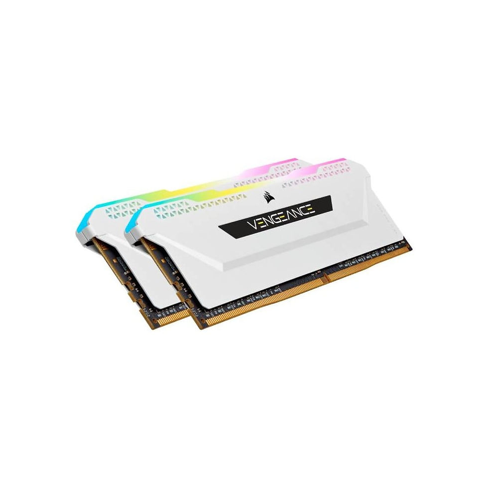 Thumbnail: แรมพีซี Corsair DDR4 32GB/3200MHz.CL16 (16GBX2) Vengeance RGB PRO SL (White)