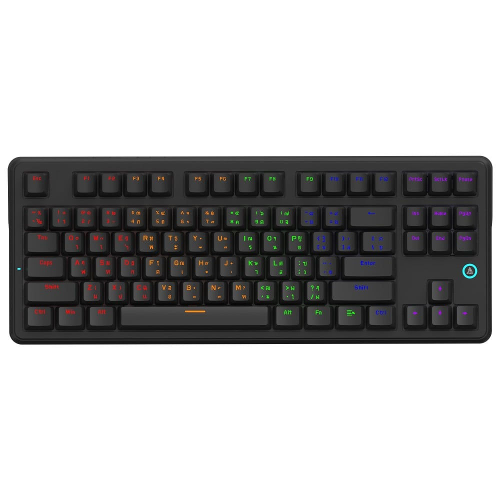 คีย์บอร์ดเกมมิ่ง Ajazz Gaming Keyboard AK870V2 Wired Black Red Switch