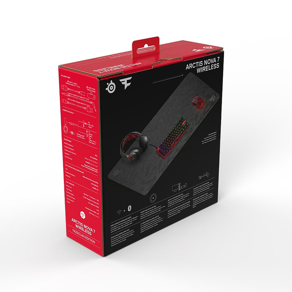 Thumbnail: หูฟังเกมมิ่ง SteelSeries Arctis Nova 7 Wireless FazeClan Limited Black/Red