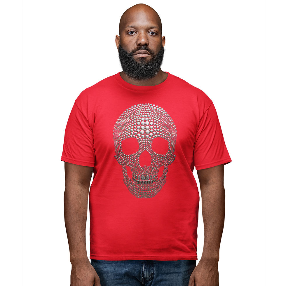 Miniatura: Camiseta Masculina Caveira Crânio Metal Skull Hipster