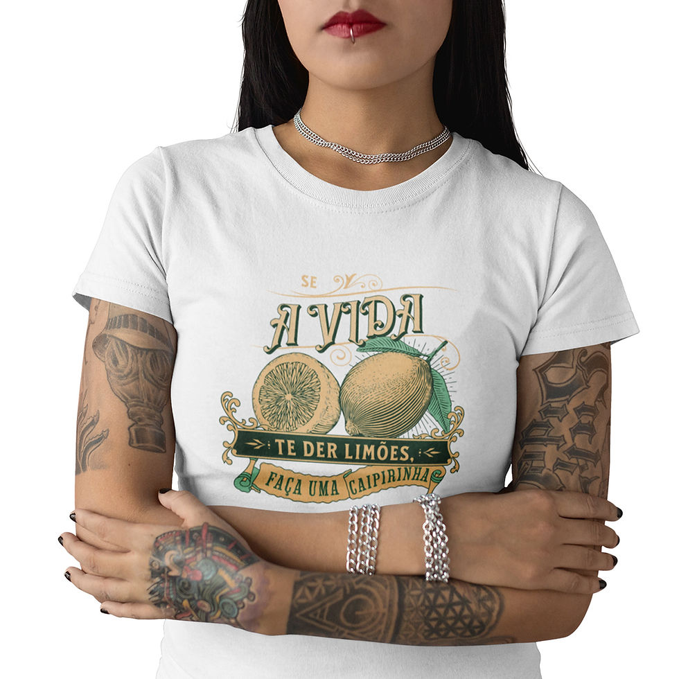 Miniatura: Camiseta Feminina Faça Uma Caipirinha Limões Baby Look