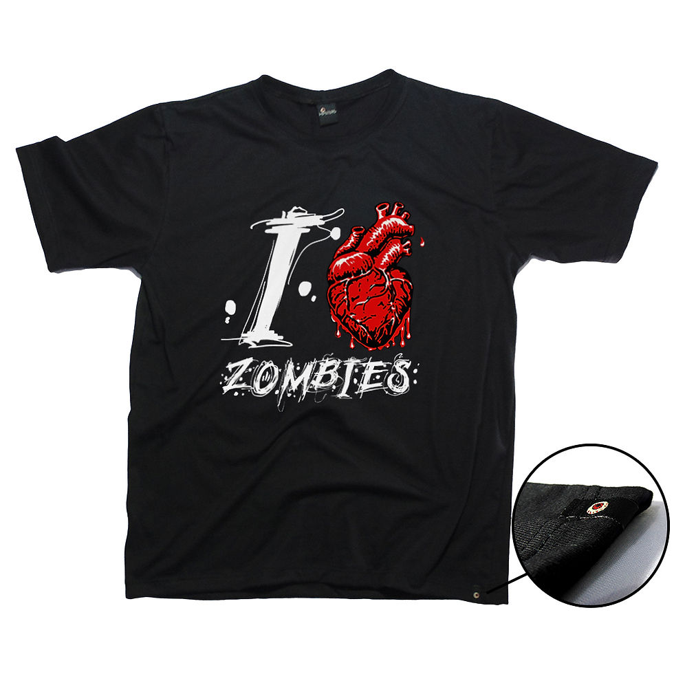 Miniatura: Camiseta Masculina Eu AMO Séries Zumbis de Coração