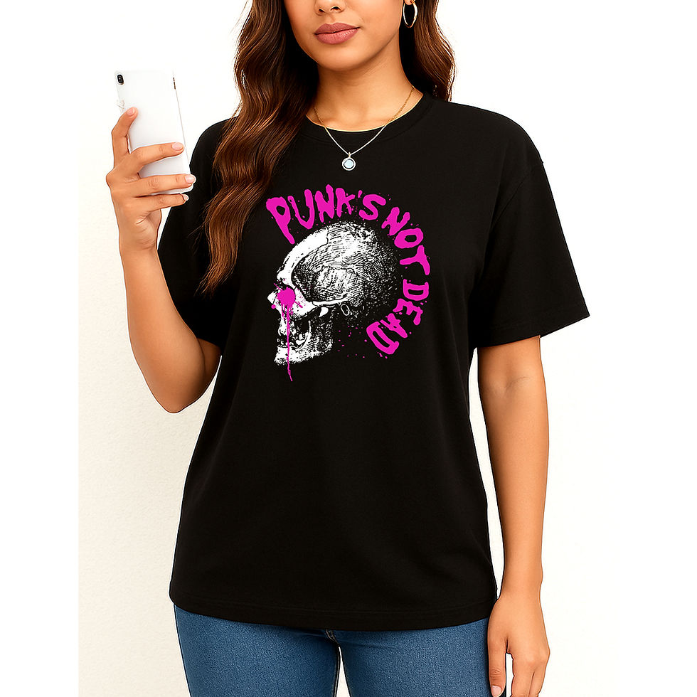 Miniatura: Camiseta Caveira Punk Is Not Dead Anarchy Style