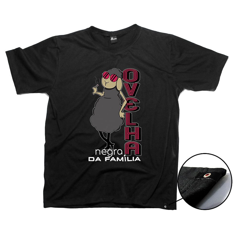 Miniatura: Camiseta Ovelha Negra Da Família Masculina