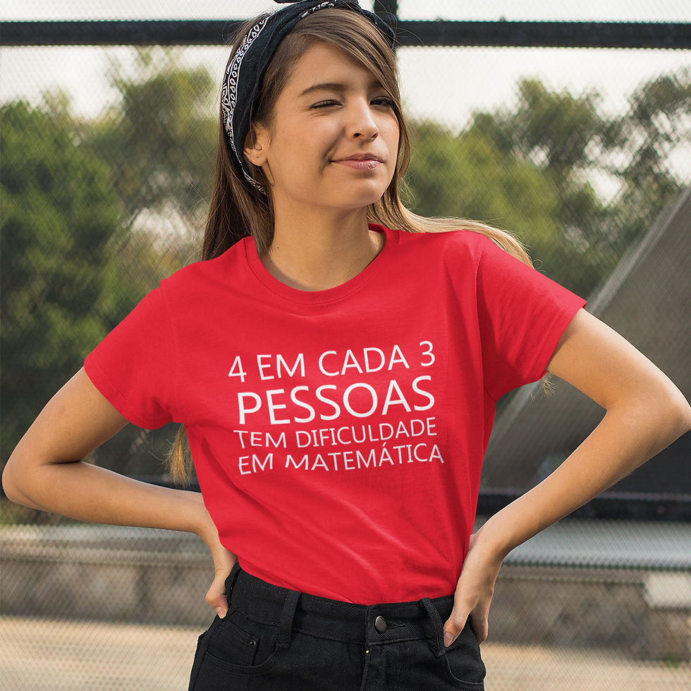 Miniatura: Camiseta Dificuldade em Matemática Feminina