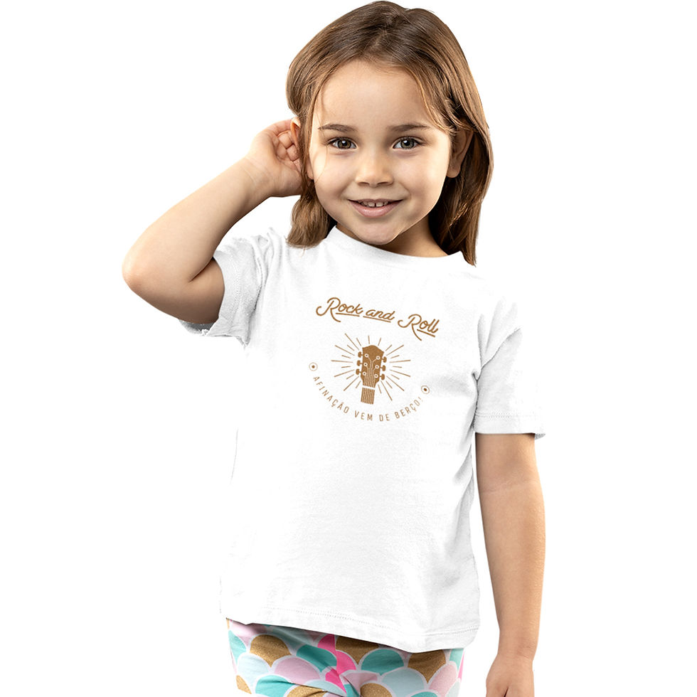 Miniatura: Camiseta Infantil Afinação Vem de Berço Rock and Roll