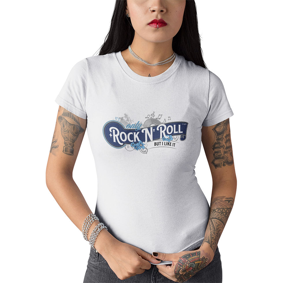 Miniatura: Camiseta Feminina Only Rock N' Roll Vintage Baby Look