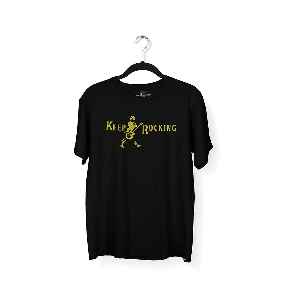 Miniatura: Camiseta Masculina Keep Rocking Preta