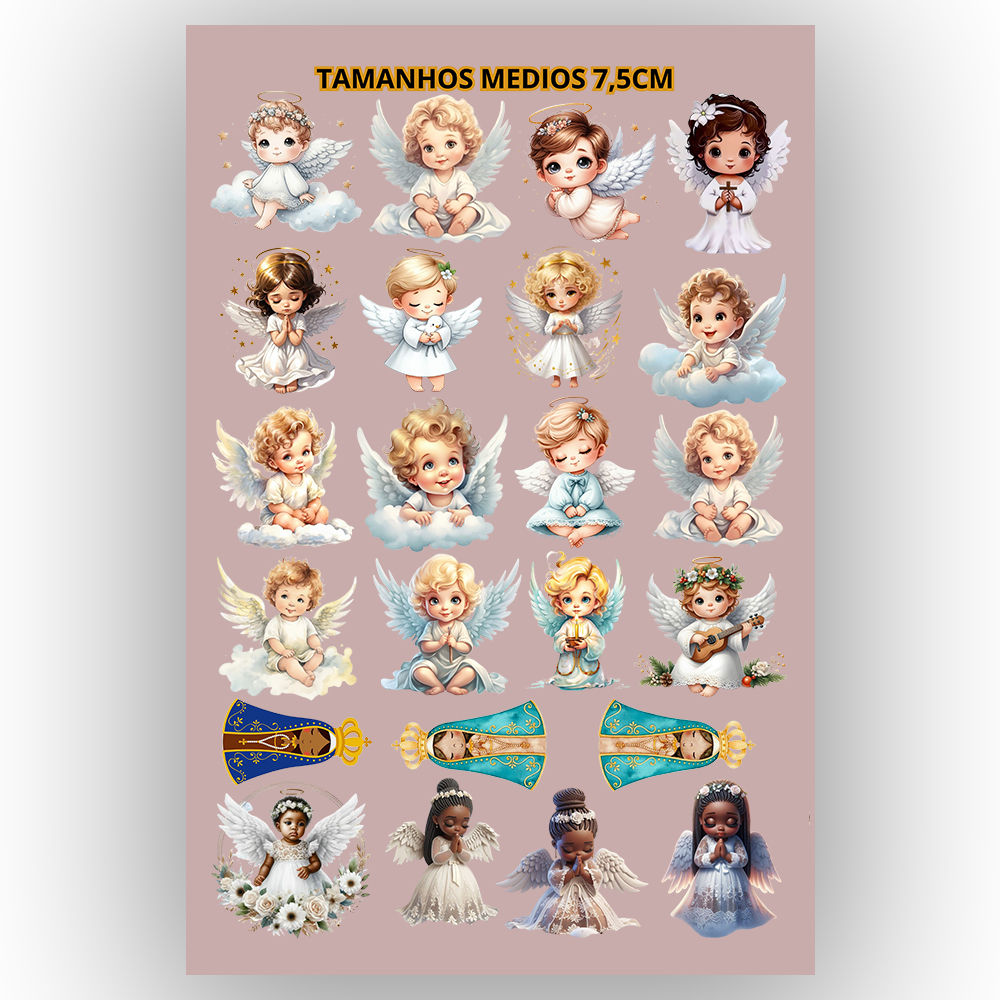 Folha A3 Impressa DTF Tema Religioso 28X40cm Pronta