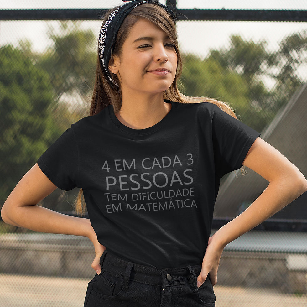 Miniatura: Camiseta Dificuldade em Matemática Feminina