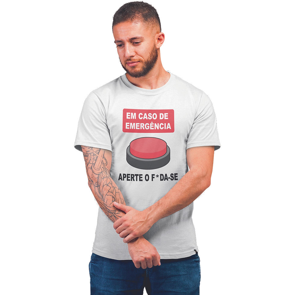 Miniatura: Camiseta Botão Emergência Masculina
