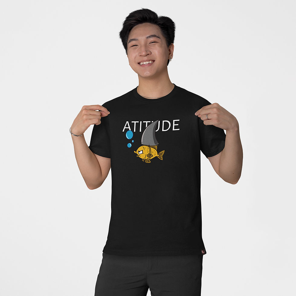 Miniatura: Camiseta Masculina Peixe Atitude Tubarão