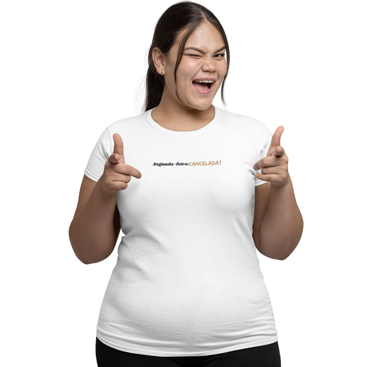 Camiseta Feminina Segunda Feira Cancelada Frase Minimalista