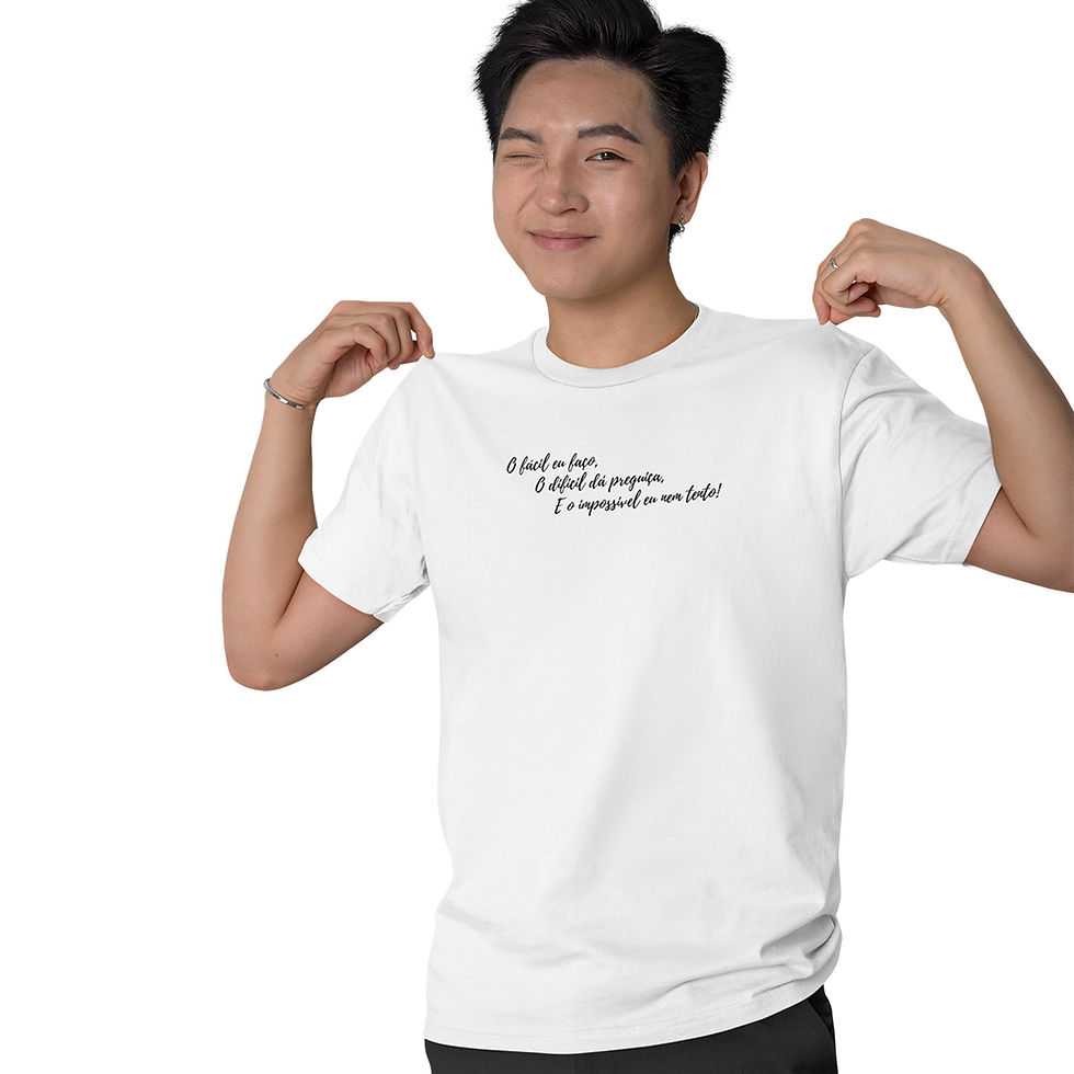 Miniatura: Camiseta Masculina O Fácil eu Faço, O Difícil dá Preguiça