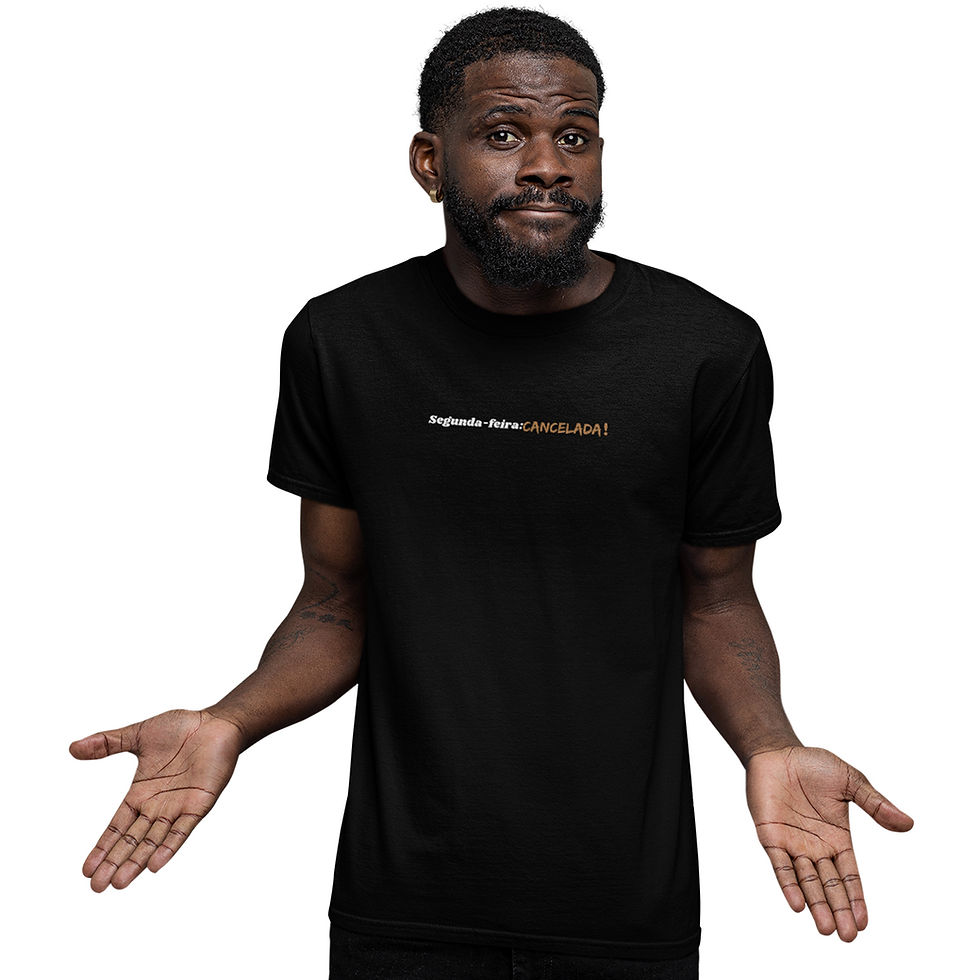 Miniatura: Camiseta Masculina Segunda Feira Cancelada Frase Minimalista