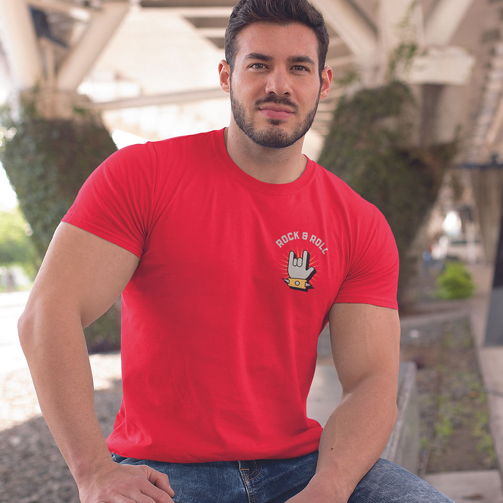 Miniatura: Camiseta Masculina Ouço Rock & Roll Mão