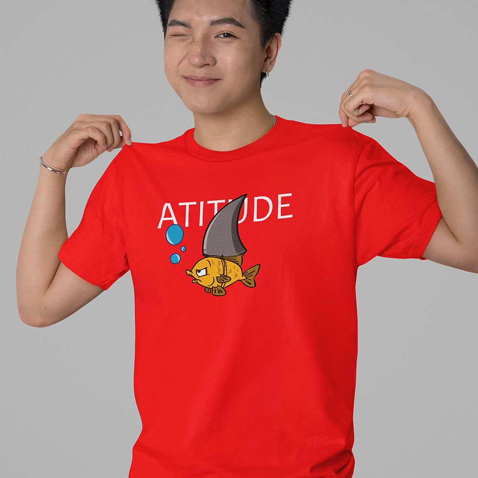 Miniatura: Camiseta Masculina Peixe Atitude Tubarão