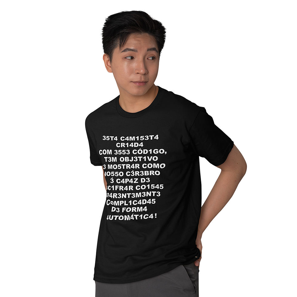 Miniatura: Camiseta Masculina Cérebro Automático Código Hipsters Cores