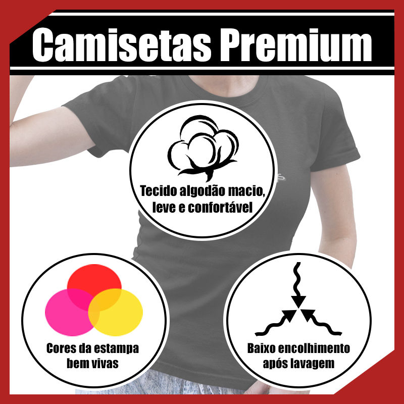 Miniatura: Camiseta Feminina Tudo Envolve Grana Preta