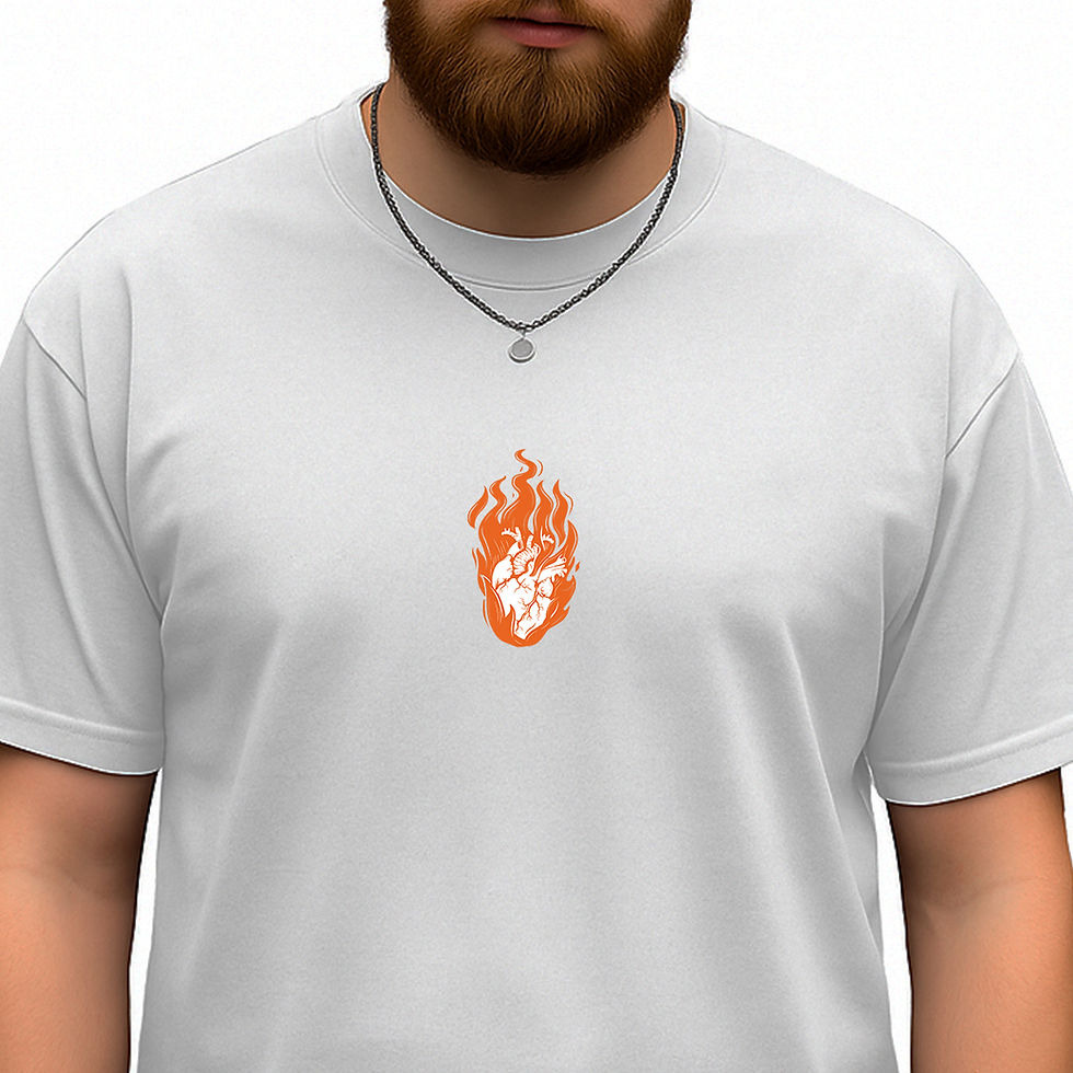 Miniatura: Camiseta Coração em Chamas Eis-me Aqui Senhor