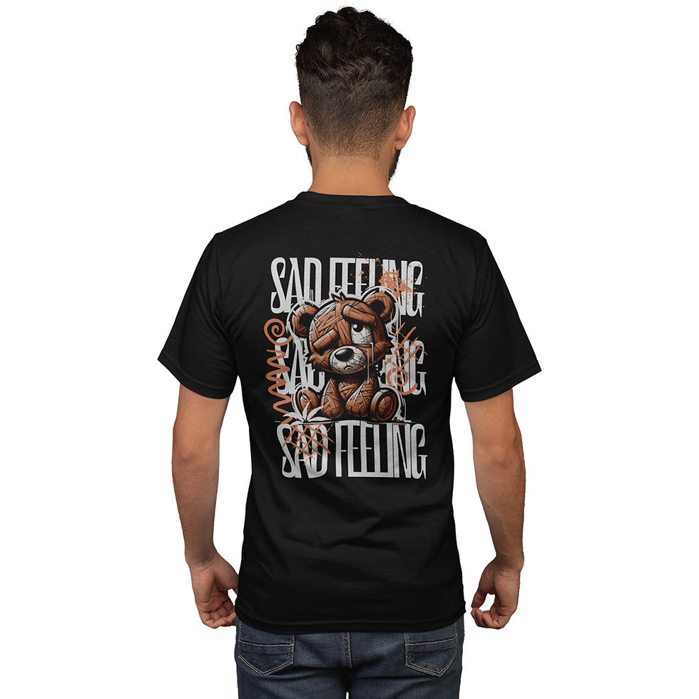 Miniatura: Camiseta Masculina Ursinho Triste Streetwear