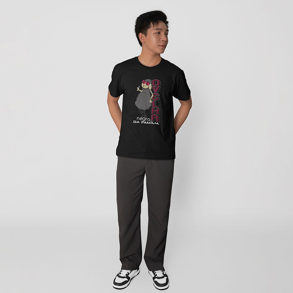 Miniatura: Camiseta Ovelha Negra Da Família Masculina