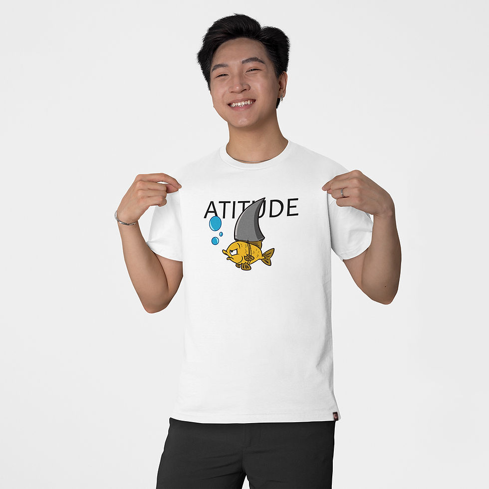 Miniatura: Camiseta Masculina Peixe Atitude Tubarão