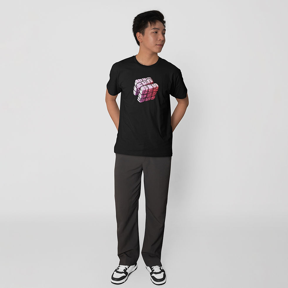Miniatura: Camiseta Masculina Cubo Cérebro Puzzle Quebra Cabeça