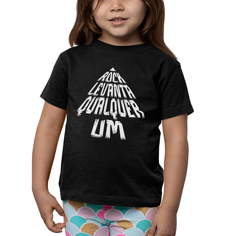 Miniatura: Camiseta Infantil Unissex Rock Levanta Qualquer Um