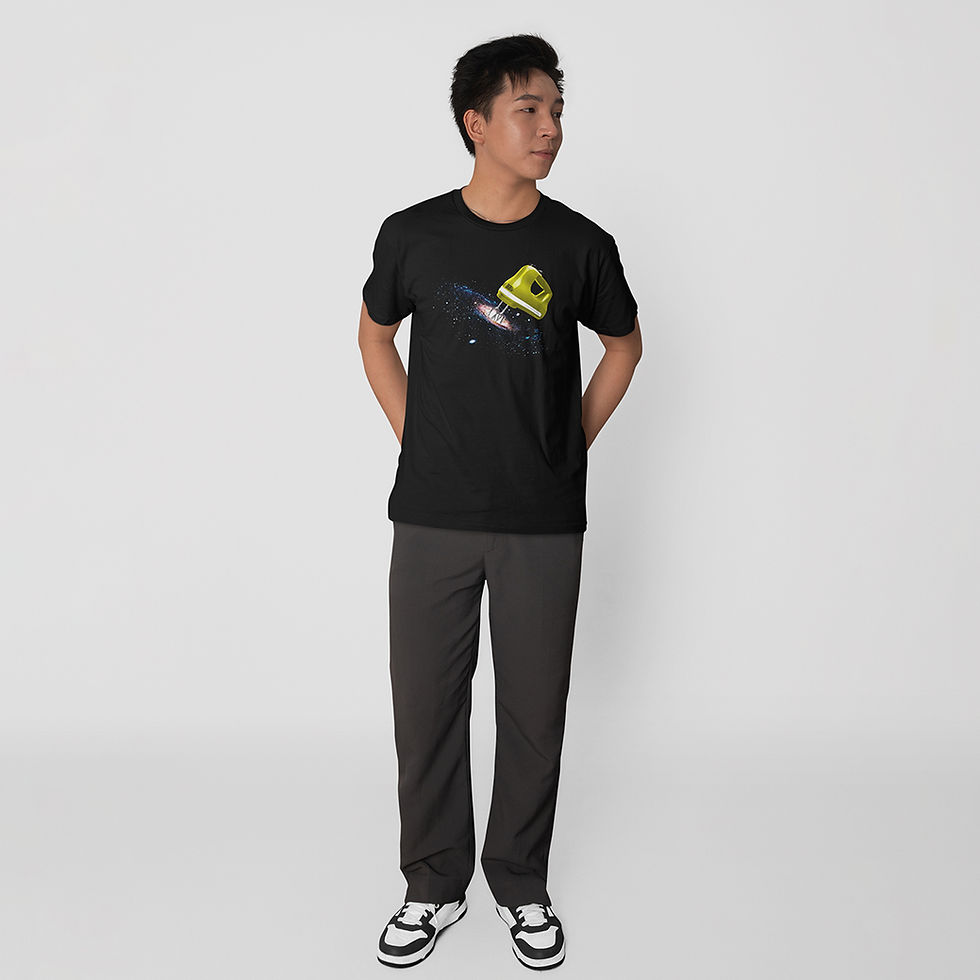 Miniatura: Camiseta Masculina Via Láctea Batedeira Universo Preta