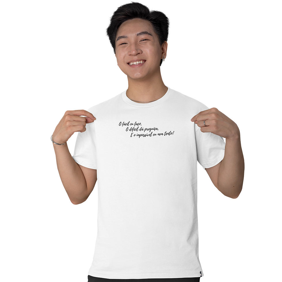 Miniatura: Camiseta Masculina O Fácil eu Faço, O Difícil dá Preguiça