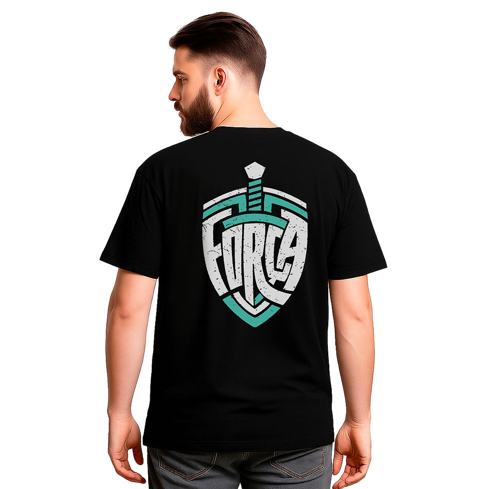 Miniatura: Camiseta Força Frente e Costas Moda Cristã