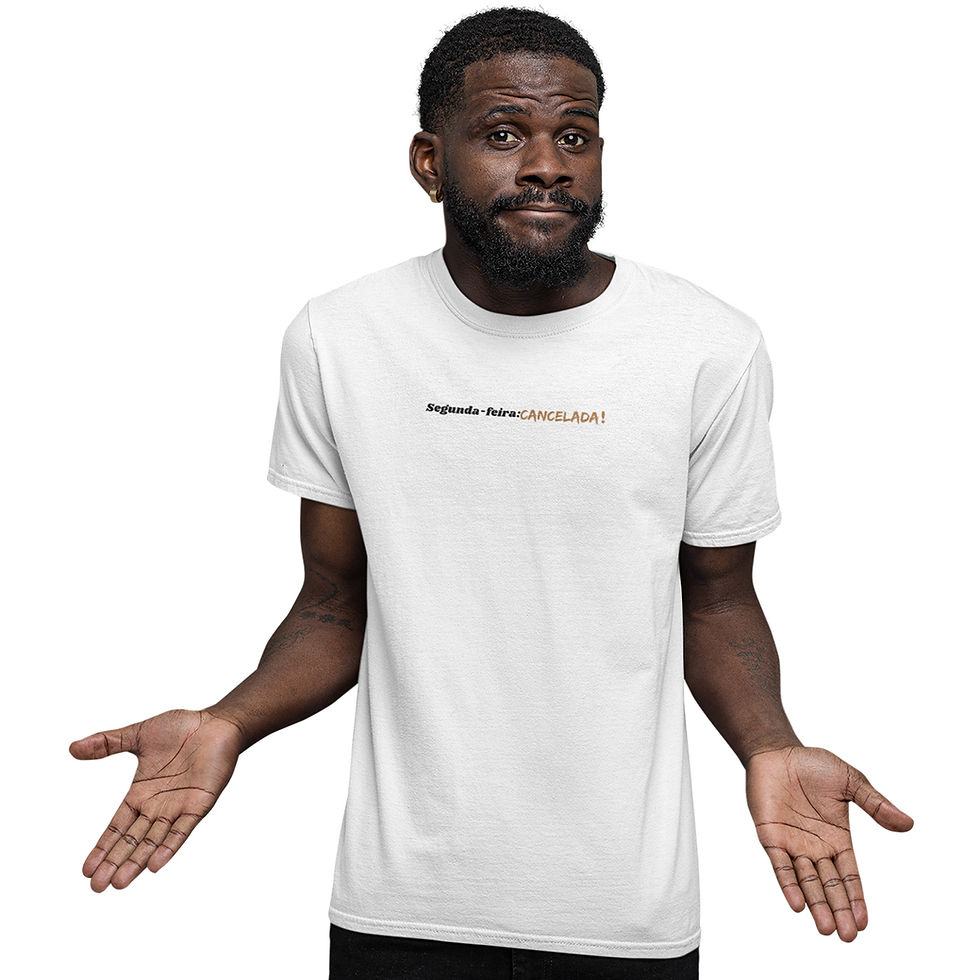 Miniatura: Camiseta Masculina Segunda Feira Cancelada Frase Minimalista