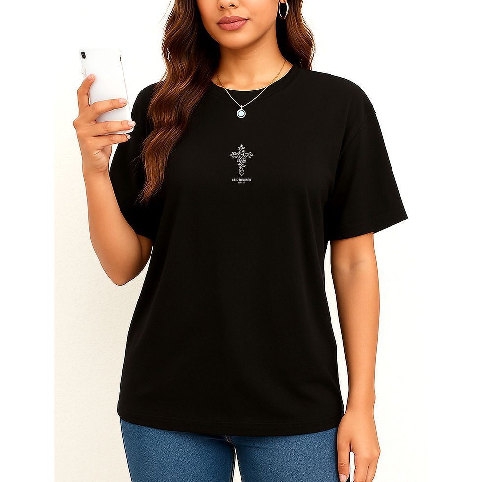 Miniatura: Camiseta Jesus a Luz do Mundo Cruz Cristã