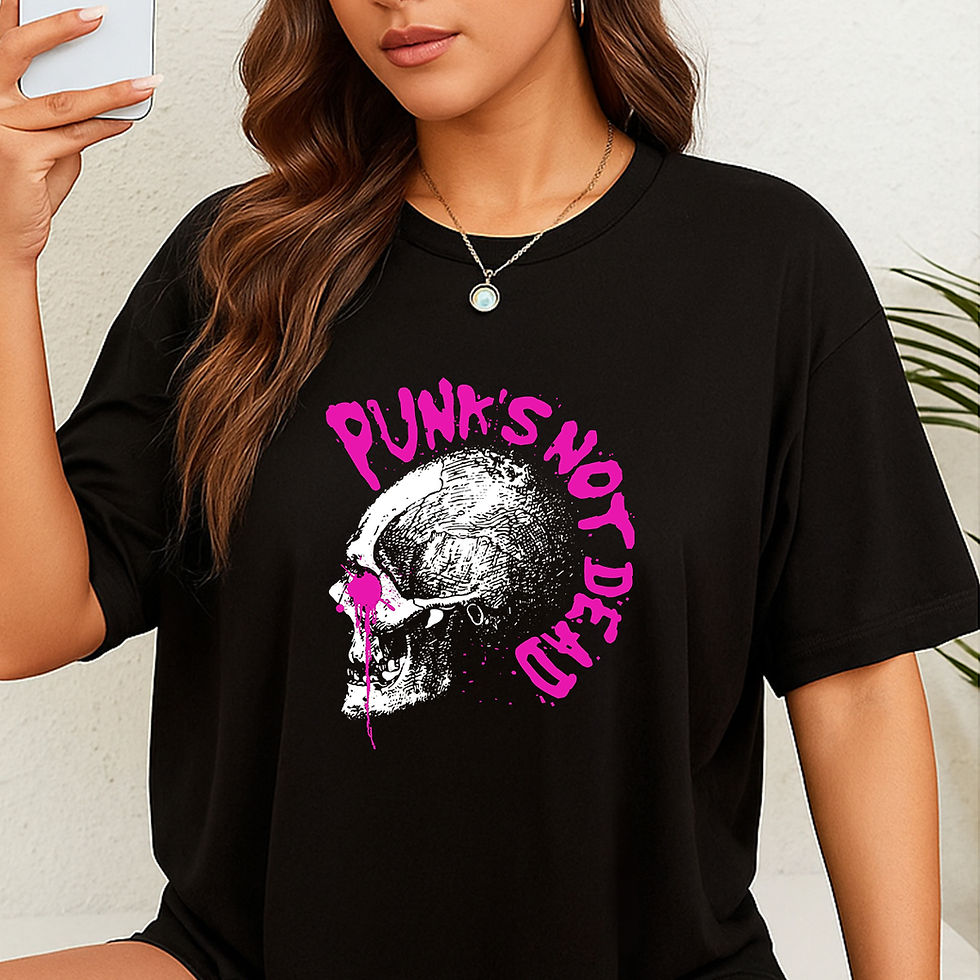 Miniatura: Camiseta Caveira Punk Is Not Dead Anarchy Style