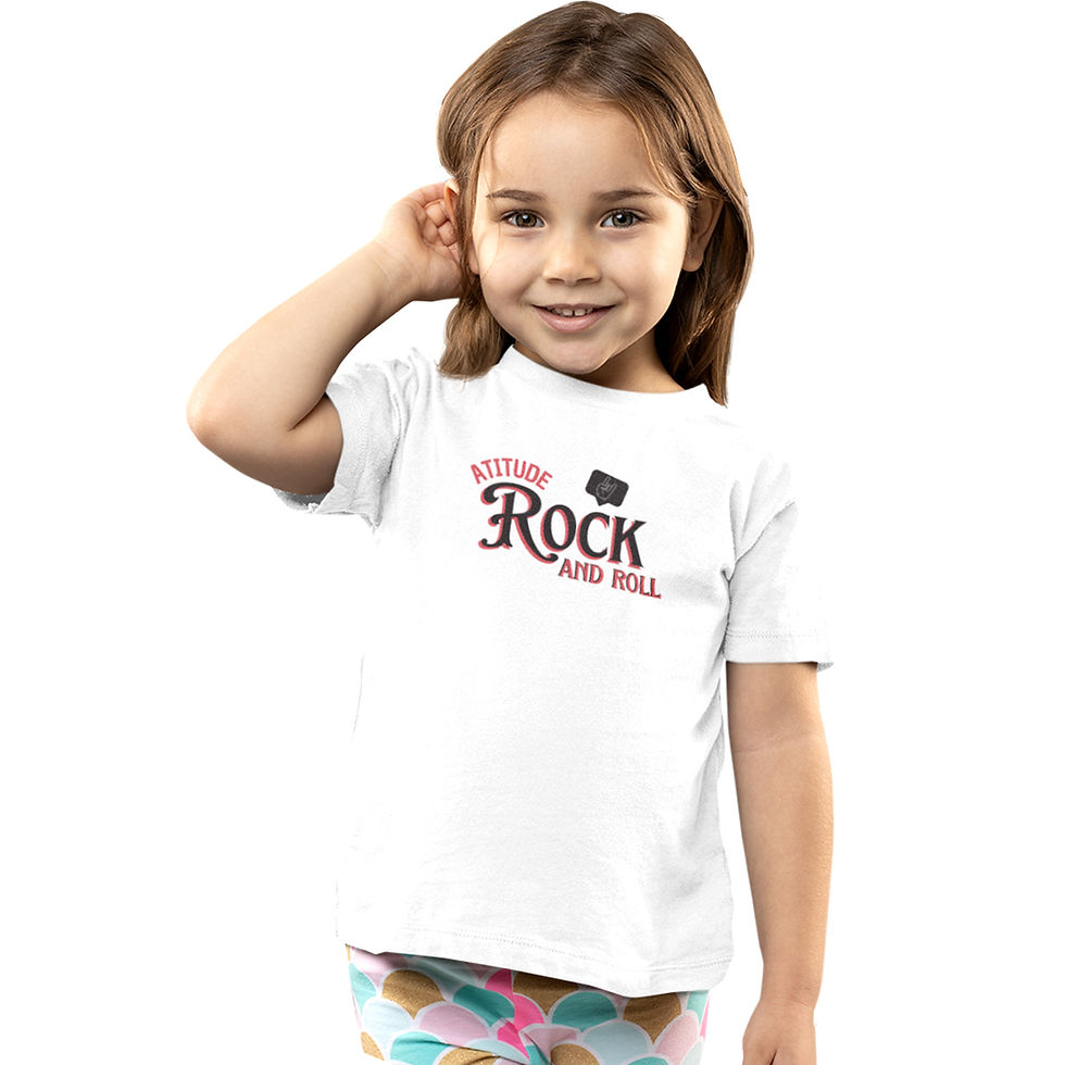 Miniatura: Camiseta Infantil Atitude Rock and Roll Vintage