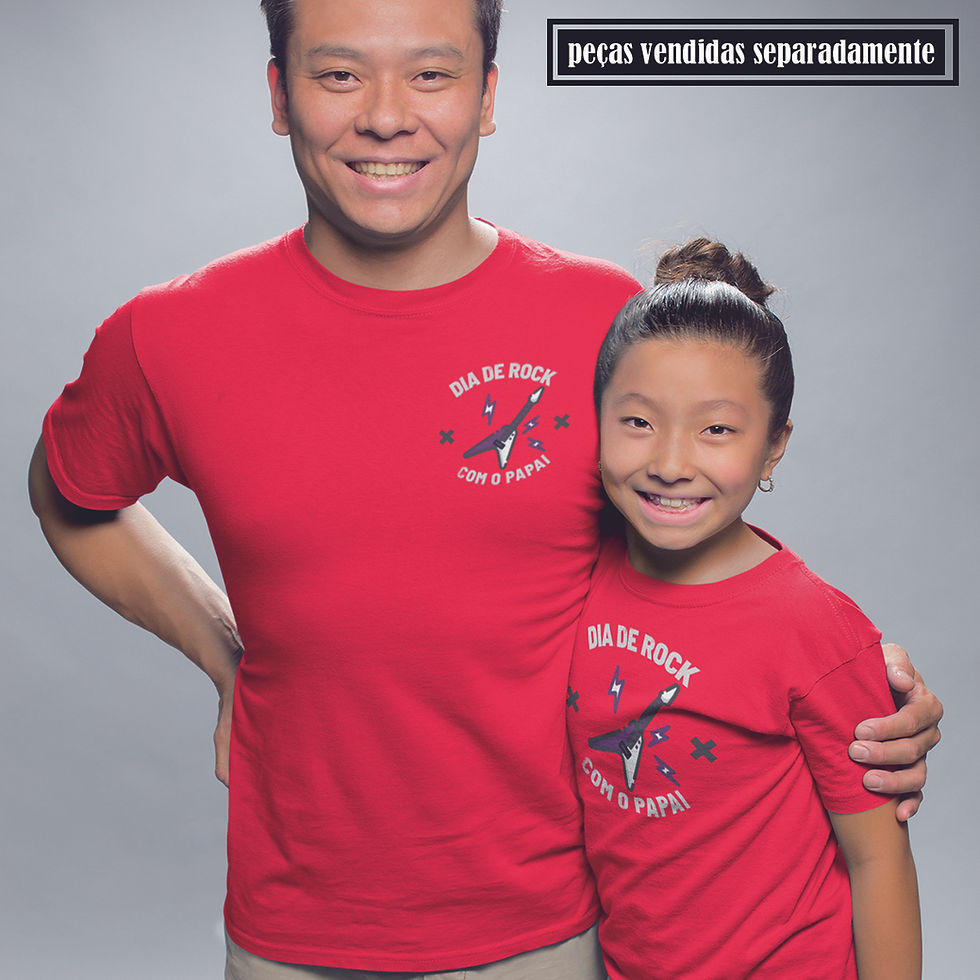 Miniatura: Camiseta Masculina Dia de Rock Com Papai