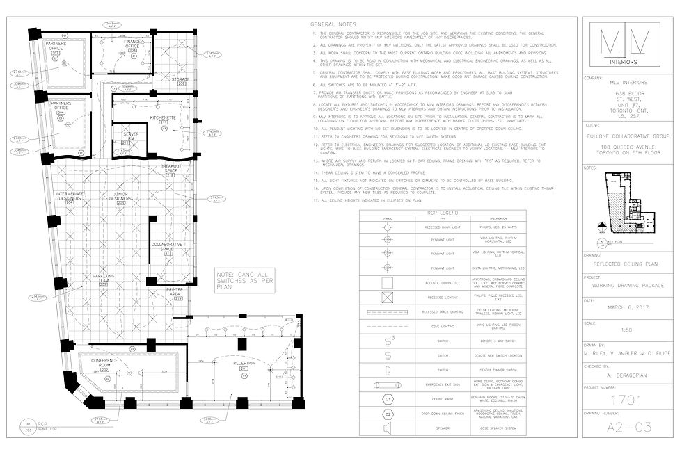 REFLECTED CEILING PLAN