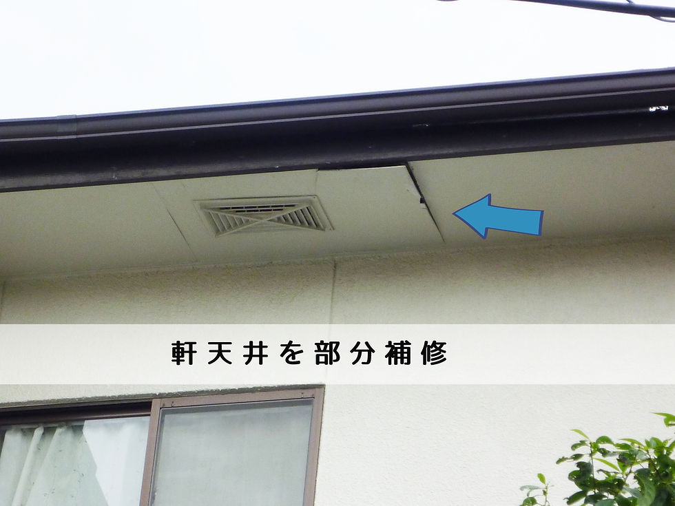 軒天井のめくれ、破損