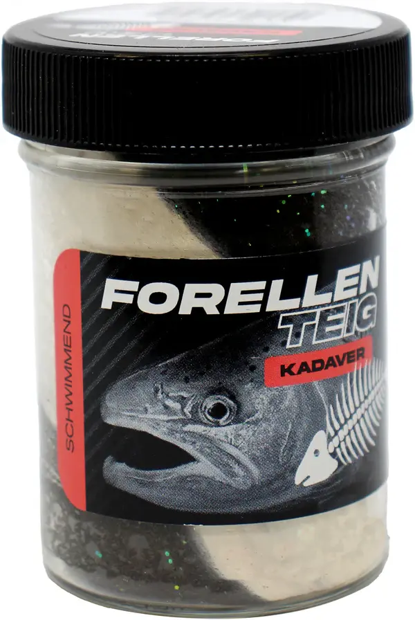 Forellenteig Kadaver schwimmend 50 g Schwarz / Weiß