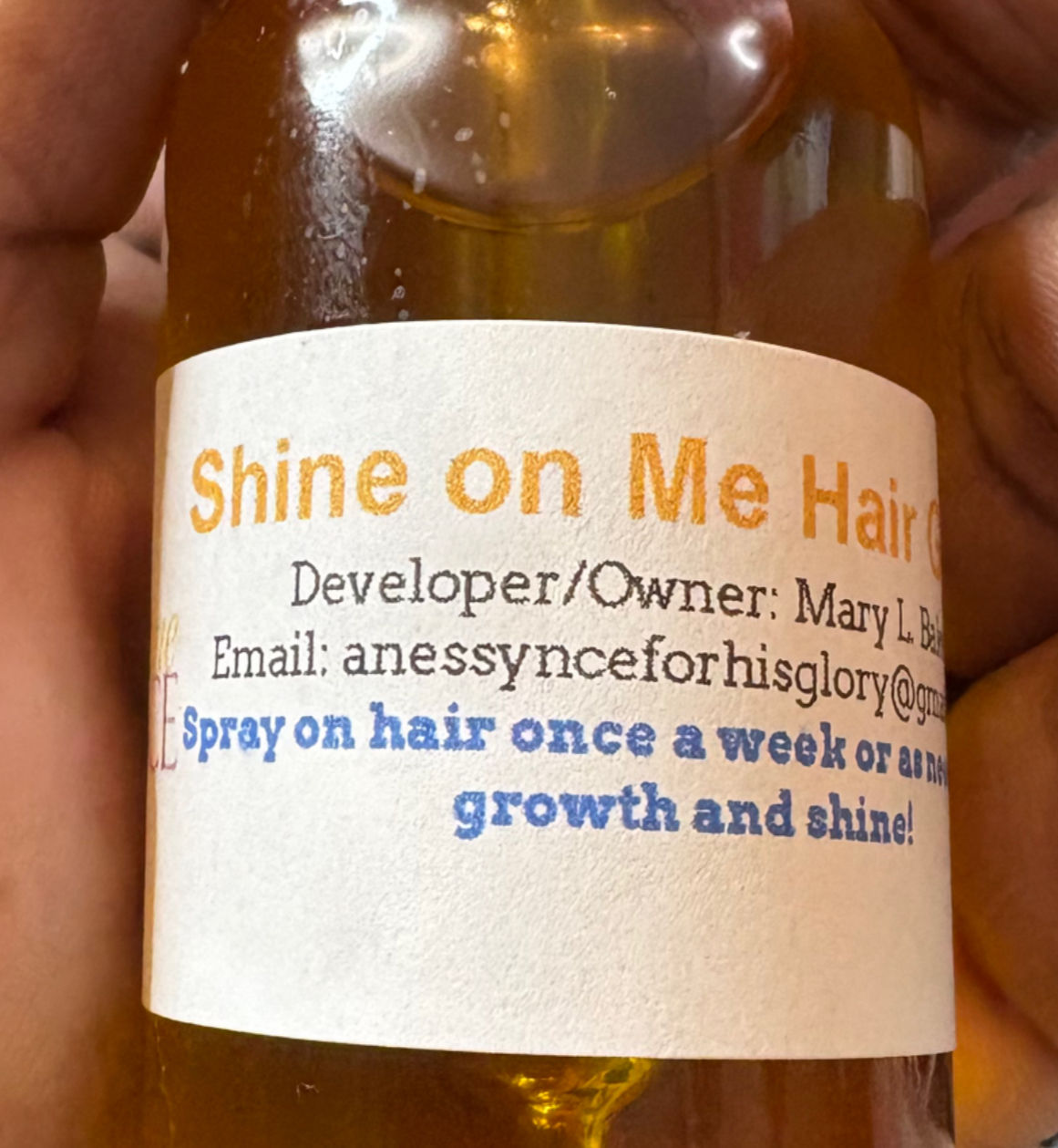 1oz Shine on Me hair oil