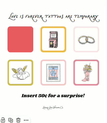 Huntsville Alabama Sticker Tattoo Vending Machinne
