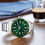 Thumbnail: Citizen Men's Green Dial Eco Drive Stainless Steel Bracelet Watch AW1598-70X
