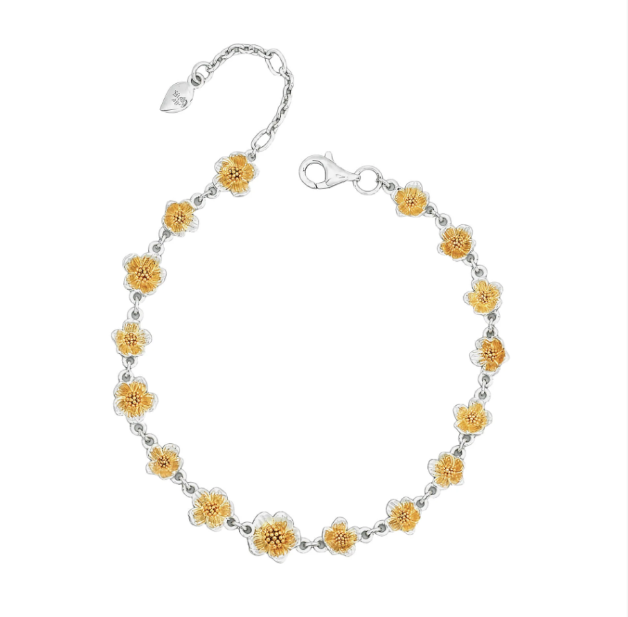 Laura Ashley Sterling Silver Two Tone Mathilde Mural Tennis Bracelet B5681
