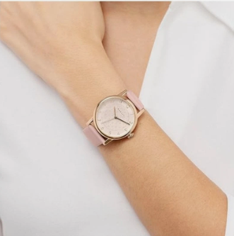 Thumbnail: Radley Rose Gold Tone Pink Leather Watch RY21866A