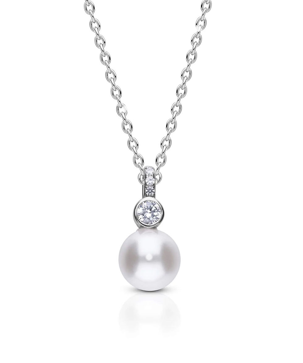 Diamonfire Shell Pearl Pendant with Cubic Zirconia Bale P5532