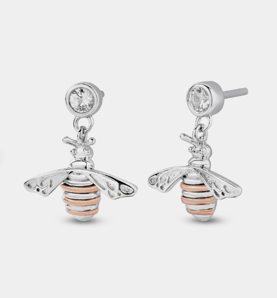 Clogau® Sterling Silver Honey Bee Drop Earrings with Topaz 3SHBE837