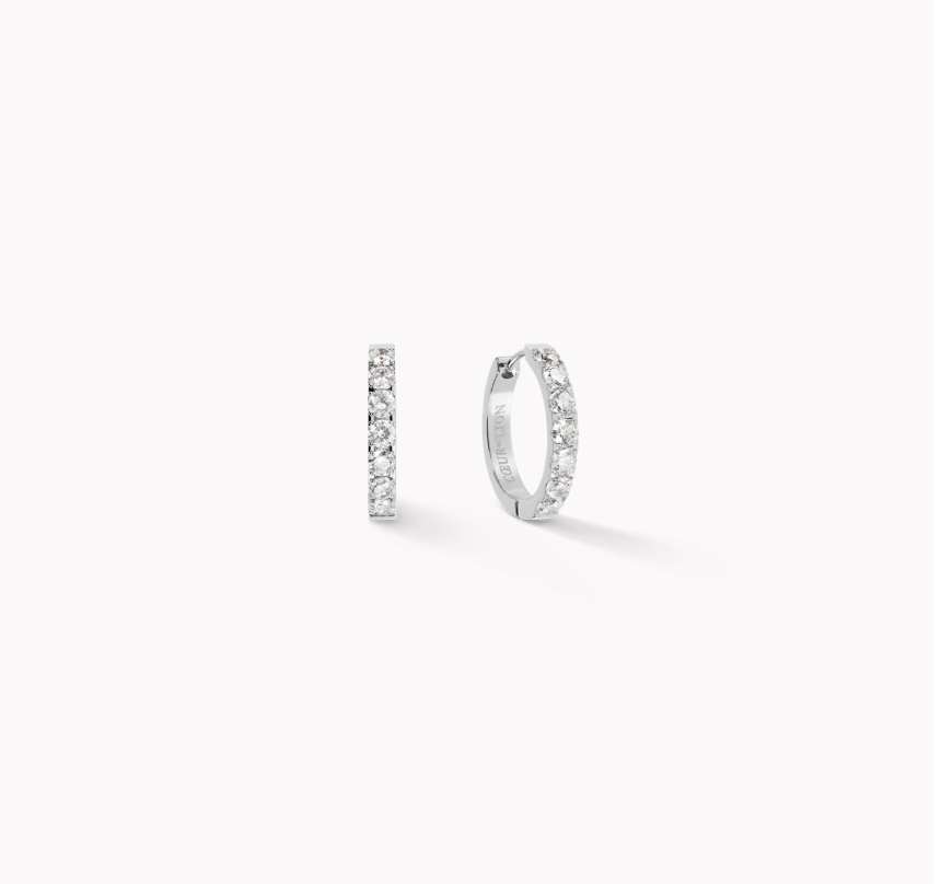 Coeur De Lion Silver Tone Eternal Love Bold Hoop Earrings 0145/23-1817