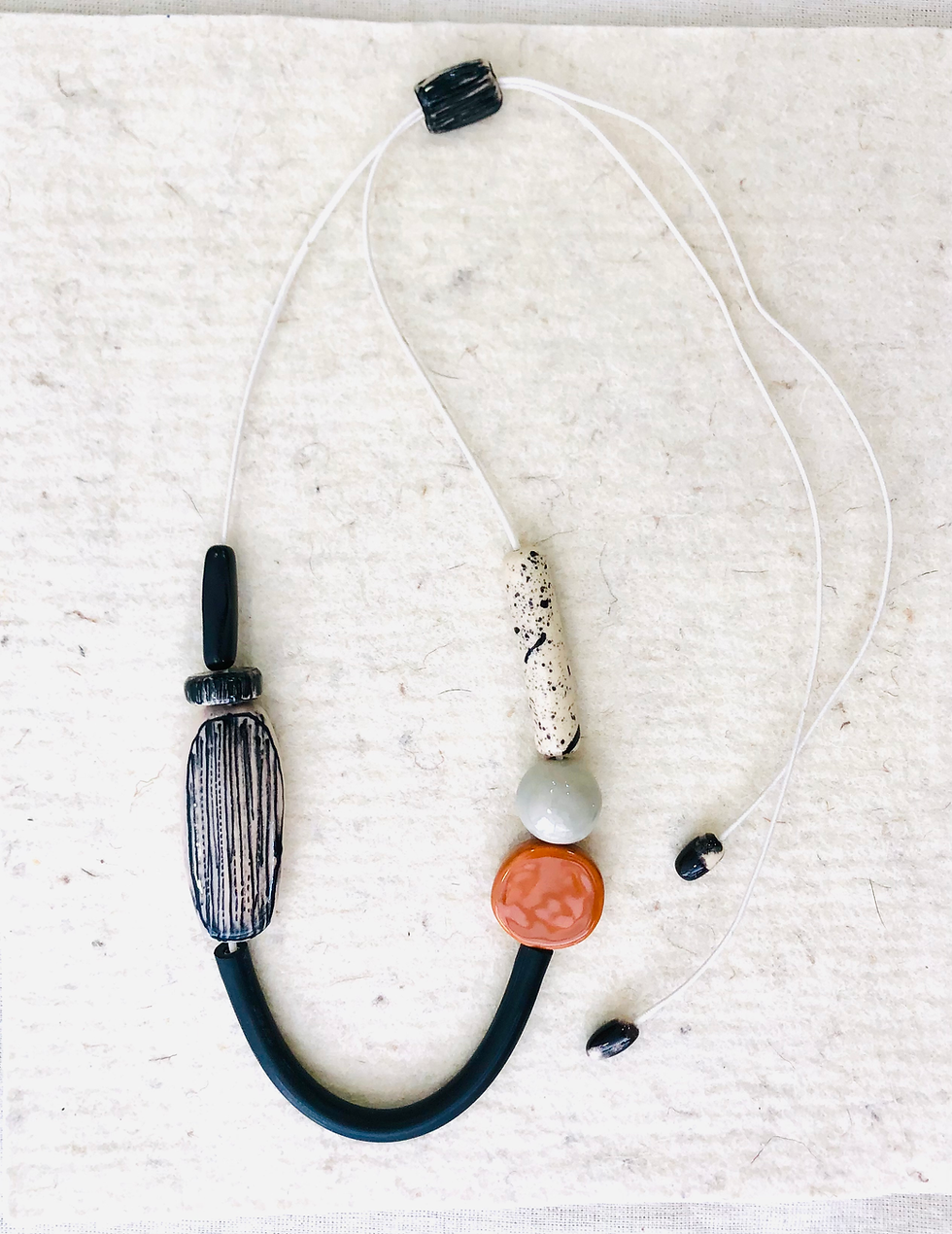 Miniatura: Collar UnaMag Ocre+B/N