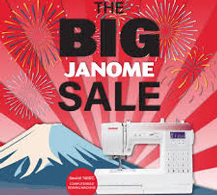 Hurry in for best selection See us this week!- Janome Christmas in July 7- til 7-31`